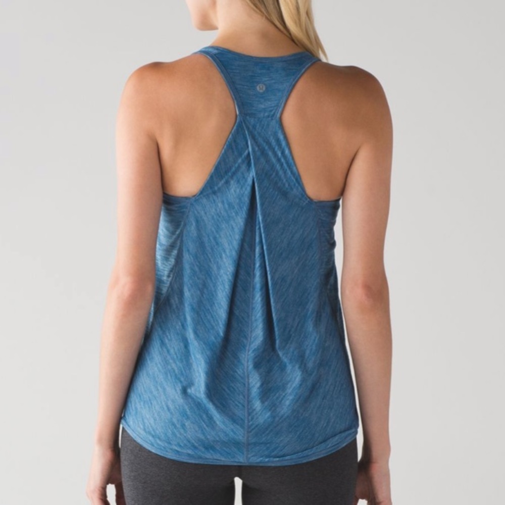 Lululemon Essential Tank Heathered Jet Blue Size 8